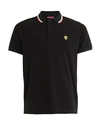 Scuderia Ferrari Man Polo Shirt Black Size M Cotton