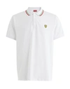 Scuderia Ferrari Man Polo Shirt White Size L Cotton