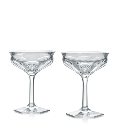 Baccarat Set Of 2 Harcourt Talleyrand Encore Champagne Glasses In Clear