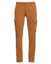 40weft Man Pants Tan Size 28 Tencel, Cotton, Elastane In Brown
