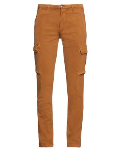 40weft Man Pants Tan Size 28 Tencel, Cotton, Elastane In Brown