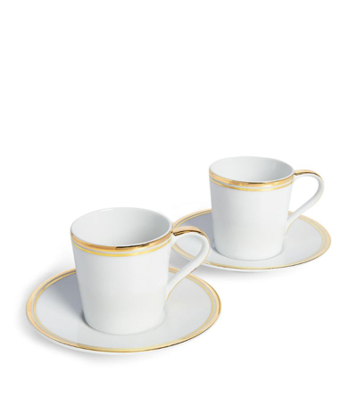 Ralph Lauren Wilshire Espresso Cup And Saucer (set Of 2) In Gold