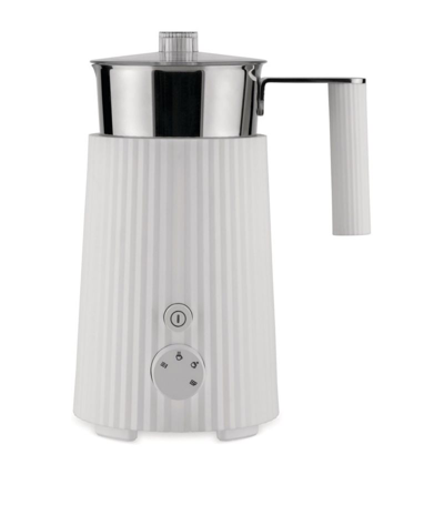 Alessi Plissé Milk Frother In White