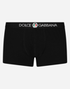Dolce & Gabbana Two-way-stretch Cotton Jersey Boxers In Black
