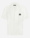Dolce & Gabbana Luxury Cotton Polo Shirt With Signature Branding And Tailored Fit In White