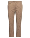 Barbati Man Pants Khaki Size 38 Cotton, Elastane In Beige