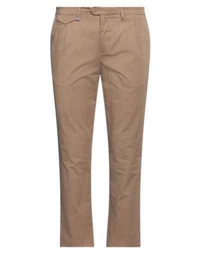 Barbati Man Pants Khaki Size 38 Cotton, Elastane In Beige