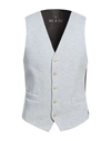 AT.P.CO AT. P.CO MAN TAILORED VEST LIGHT GREY SIZE 38 COTTON, POLYAMIDE