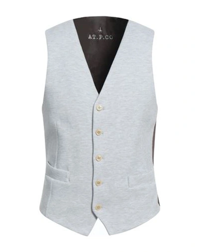 At.p.co At. P.co Man Tailored Vest Light Grey Size 38 Cotton, Polyamide
