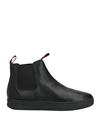 Fitflop Man Ankle Boots Black Size 11 Soft Leather, Textile Fibers In Black