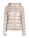 Herno Giada Pearl Grey Down Jacket In Beige