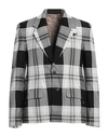 Charles Jeffrey Loverboy They Them Check Recycled-twill Suit Jacket In Black