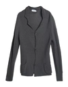 Trussardi Man Cardigan Charcoal Size Xxl Acrylic, Wool, Viscose In Grey