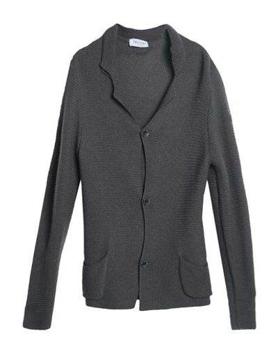 Trussardi Man Cardigan Steel Grey Size Xxl Acrylic, Wool, Viscose