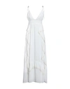 Kaos Woman Long Dress White Size 6 Polyester