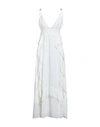 Kaos Woman Long Dress White Size 6 Polyester In White