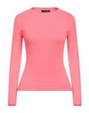 ARAGONA ARAGONA WOMAN SWEATER CORAL SIZE 8 WOOL, CASHMERE