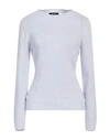 Aragona Woman Sweater Light Blue Size 8 Wool, Cashmere