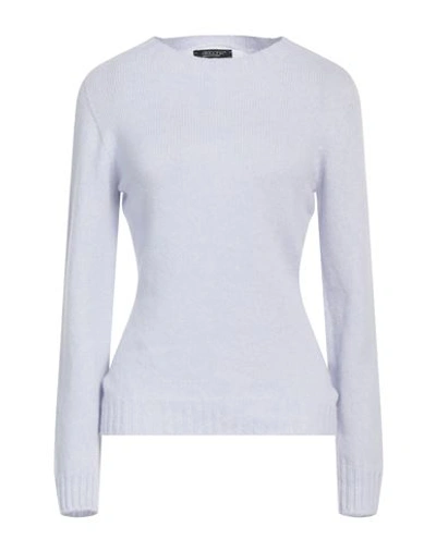 Aragona Woman Sweater Light Blue Size 8 Wool, Cashmere