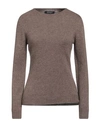 Aragona Woman Sweater Light Brown Size 10 Wool, Cashmere In Beige