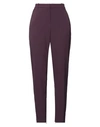 Kaos Woman Pants Plum Size 12 Polyester, Elastane In Purple