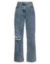 Patrizia Pepe Woman Denim Pants Blue Size 26 Recycled Cotton In Blue