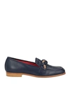 Pas De Rouge Loafers In Navy Blue