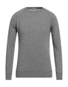 Andrea Fenzi Man Sweater Grey Size 46 Merino Wool, Viscose, Polyamide, Cashmere