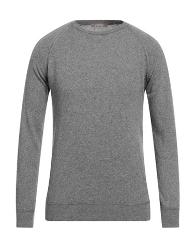 Andrea Fenzi Man Sweater Grey Size 44 Merino Wool, Viscose, Polyamide, Cashmere