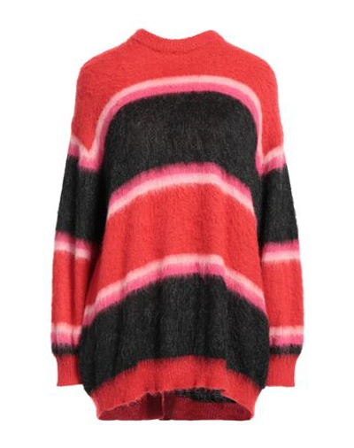 Semicouture Woman Sweater Red Size Xl Alpaca Wool, Mohair Wool, Polyamide