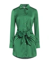 Berna Woman Short Dress Green Size L Polyester