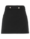 Vicolo Woman Mini Skirt Black Size L Polyester, Elastane