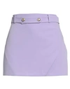 Vicolo Woman Mini Skirt Light Purple Size M Polyester, Elastane