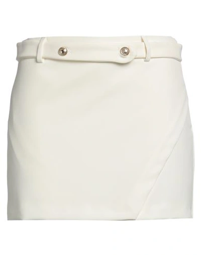 Vicolo Woman Mini Skirt Ivory Size L Polyester, Elastane In White