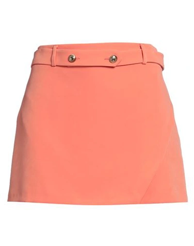 Vicolo Woman Mini Skirt Salmon Pink Size L Polyester, Elastane