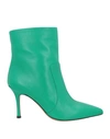 The Seller Woman Ankle Boots Green Size 8 Soft Leather