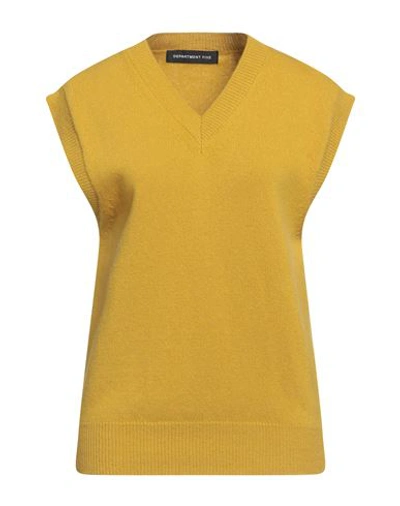 Department 5 Woman Sweater Mustard Size M Merino Wool In Yellow