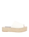 Gaimo Woman Espadrilles Ivory Size 10 Soft Leather In White