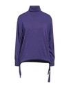 Suoli Woman Turtleneck Purple Size 8 Wool, Viscose, Polyamide, Cashmere
