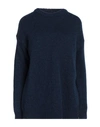 Aragona Woman Sweater Navy Blue Size 8 Alpaca Wool, Merino Wool, Polyamide