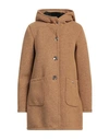 Gil Santucci Woman Coat Camel Size S Polyester In Beige