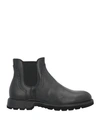 Giovanni Conti Man Ankle Boots Black Size 12 Soft Leather In Black