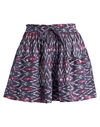 Isabel Marant Étoile Marant Étoile Woman Shorts & Bermuda Shorts Midnight Blue Size 10 Cotton In Blue