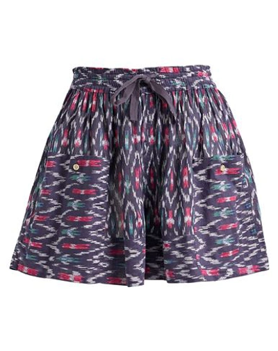 Isabel Marant Étoile Marant Étoile Woman Shorts & Bermuda Shorts Midnight Blue Size 10 Cotton