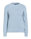 Aragona Woman Sweater Light Blue Size 10 Cashmere