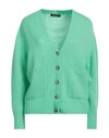 Aragona Woman Cardigan Light Green Size 6 Wool, Cashmere