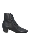 Marsèll Woman Ankle Boots Black Size 8 Calfskin In Black