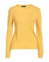 Aragona Woman Sweater Yellow Size 8 Cashmere