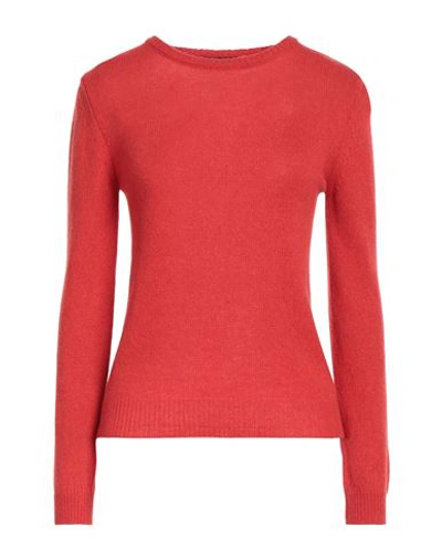 Aragona Woman Sweater Tomato Red Size 10 Cashmere