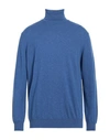 Kangra Cashmere Kangra Man Turtleneck Light Blue Size 46 Wool